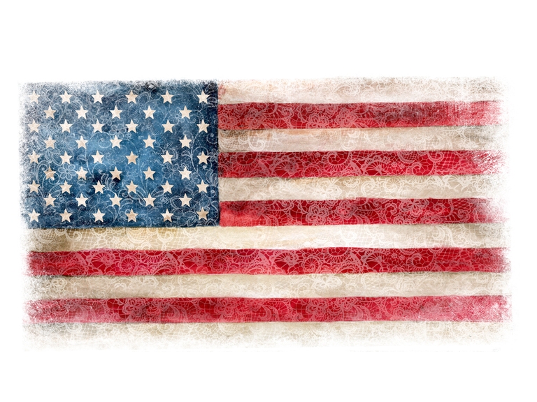 Lace Usa America Flag