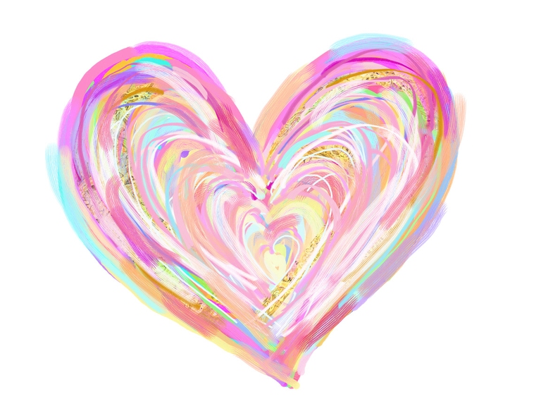 Colorful Glitter Valentine Heart