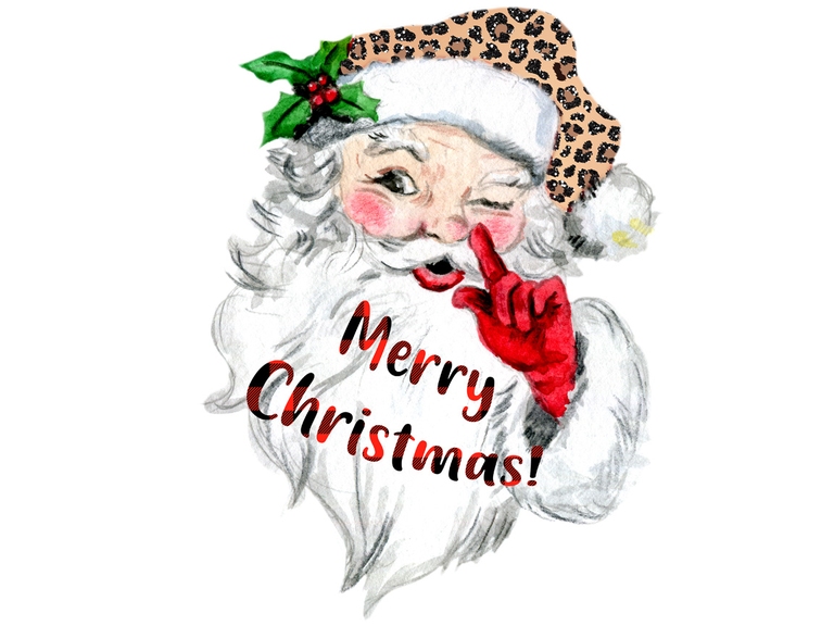 Santa Claus Head With Leopard Hat (002)
