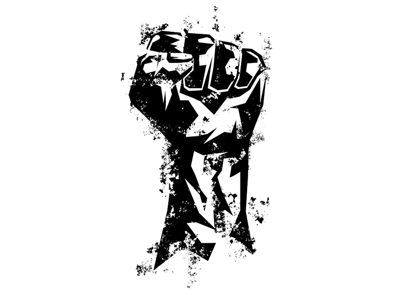 Raised Fist Resist Symbol Revolution Protest Grunge