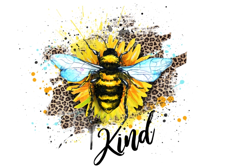 Bee Kind Leopard Print