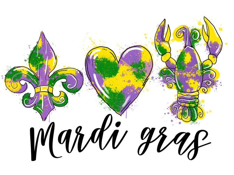 Mardi Gras Fleur De Lis Crawfish Pack