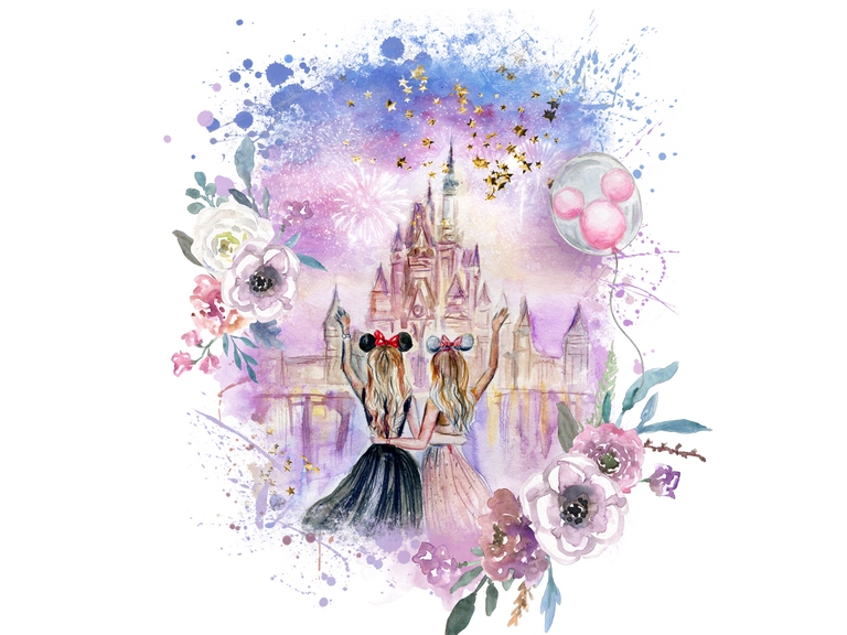 Disneyland Disney Vacation Girls Friends Castle