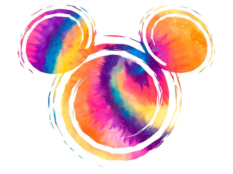 Disney Tie Dye Mickey Head