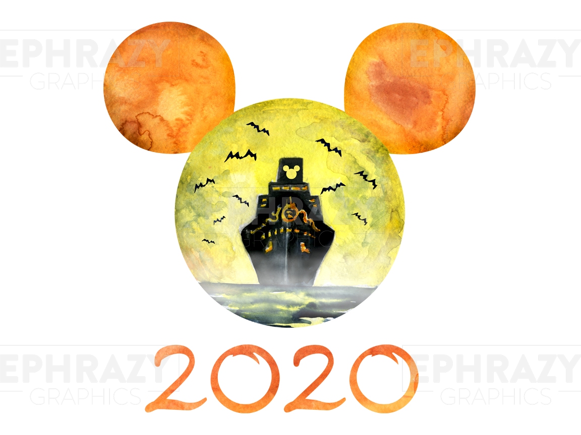 Disney Halloween Cruise Ship - Digital Download Sublimation Design