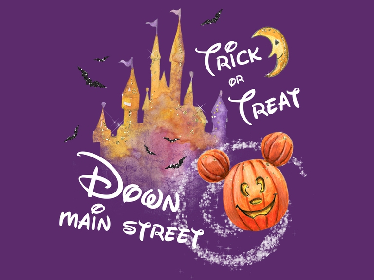 Trick Or Treat Down On Main Street Disney Halloween Pumpkin Castle
