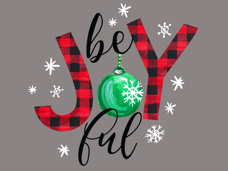 Be Joyful Christmas Plaid (001)