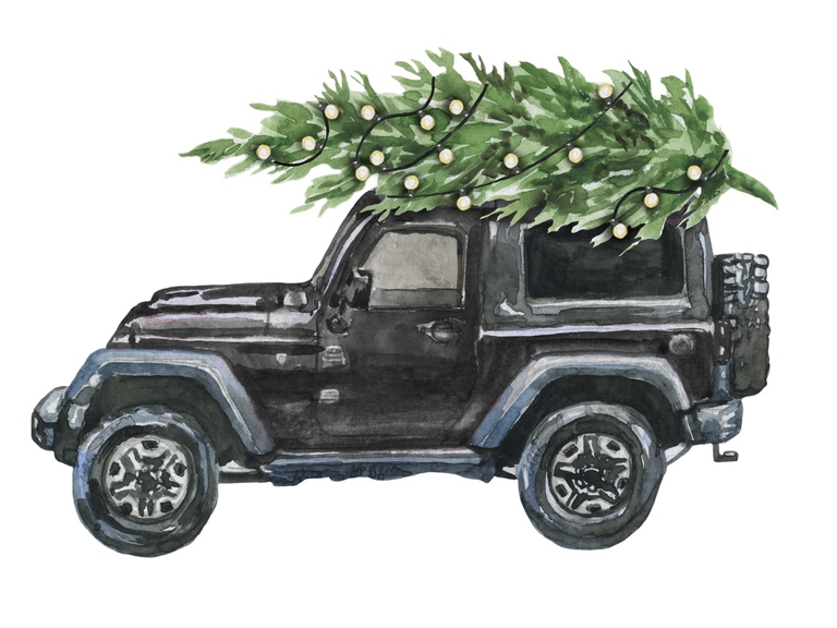 Jeep Christmas Tree Black