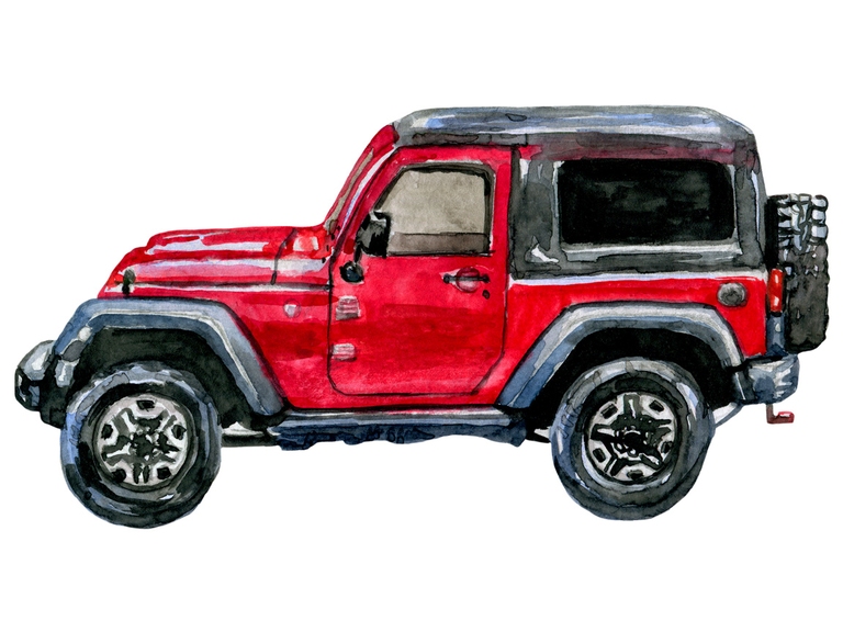 Jeep Red Sublimation