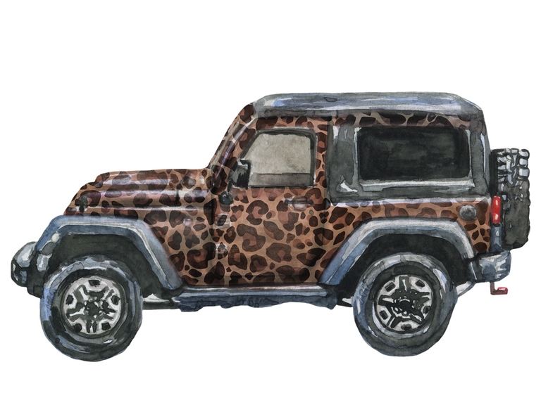 Leopard Jeep Sublimation