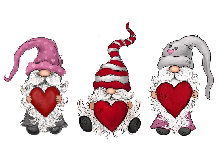 Valentine's Day Gnomes Gnomies Gnome Pack