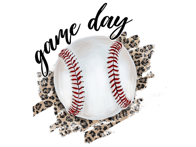 Game Day Baseball Leopard Sublimation