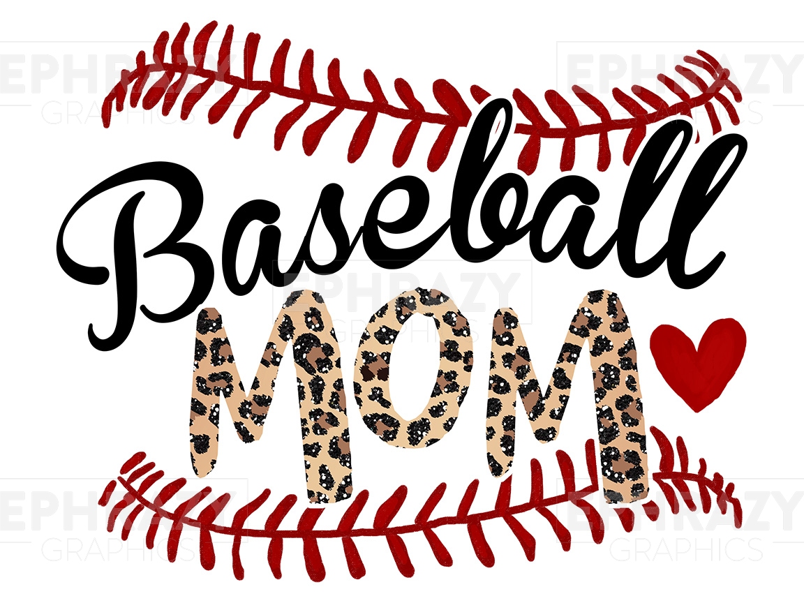 Baseball Mom Sublimation, Leopard Print Baseball PNG - DIDIKO designs