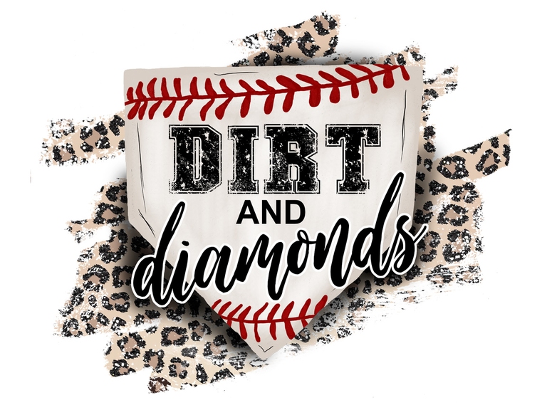 Dirt And Diamonds Baseball Base Sport Leopard Sublimation
