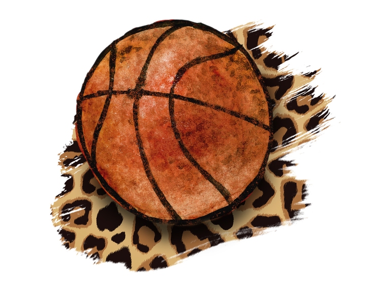 Basketball Leopard Sport Watercolor Sublimation