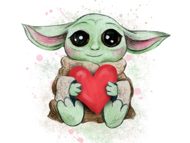 Baby Yoda Valentine's Day Star Wars Disney
