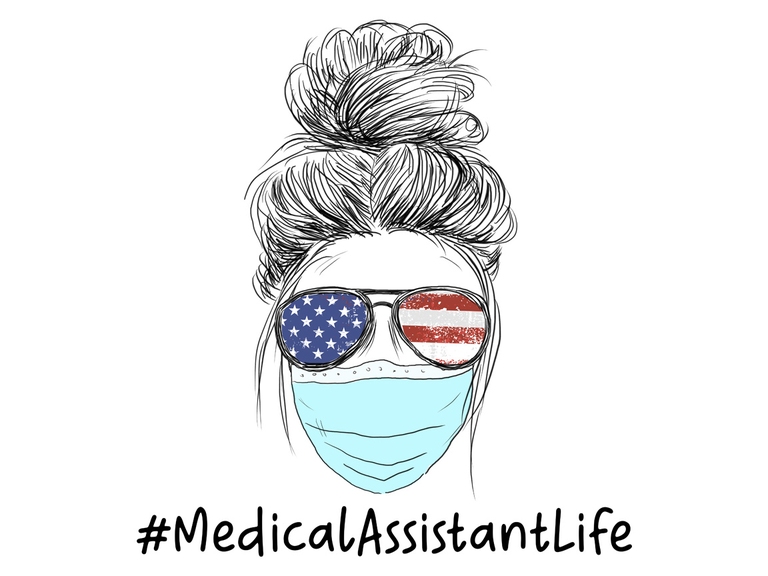 Medical Assistant Life Nurse America Usa Flag Us Quarantine Mask