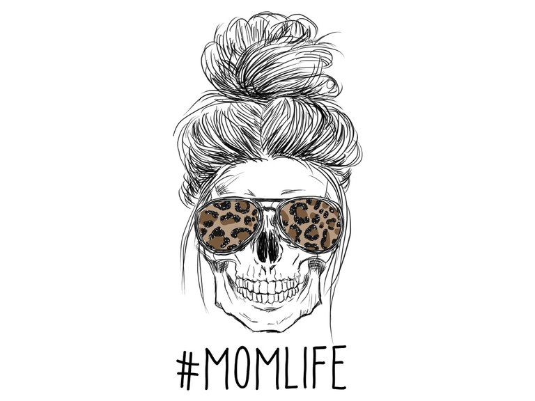 Mom Scull Life Leopard Sunglasses