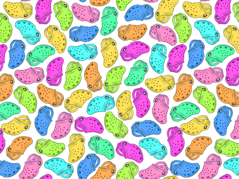 Crocs Duck Boots Shoes Seamless Pattern