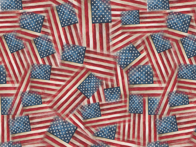 4th Of July Usa Flag Us America Watercolor Seamless Pattern
