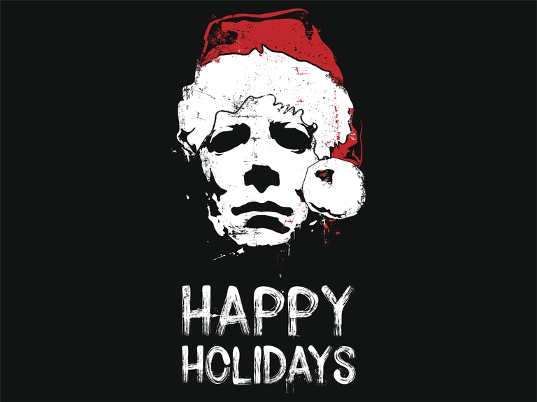 Michael Myers Happy Holidays Horror Movie SVG Grunge Christmas Shirt Sublimation Funny Design