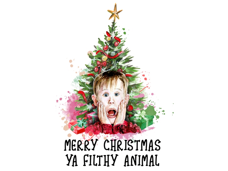Home Alone Ya Filthy Animal Watercolor Sublimation