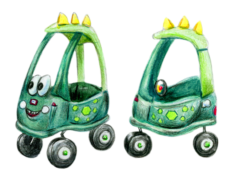 Little Tikes Dino Coupe Kids Toddler Car Watercolor Clipart Graphics Printable Digital Sublimation