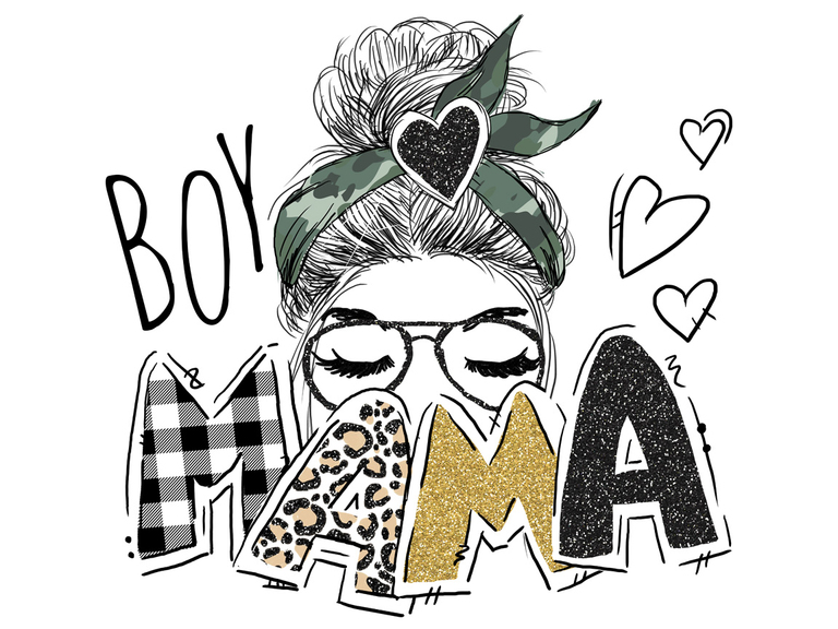 Boy Mama Mom Camouflage Camo Headband Printable Digital Clipart Graphics Sublimation