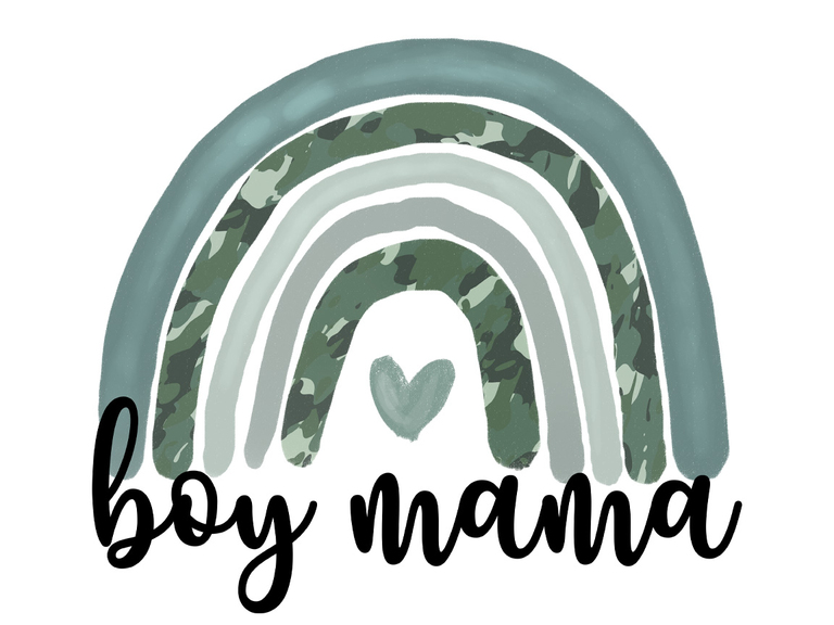 Boy Mama Mama's Rainbow Camouflage Camo Printable Digital Clipart Graphics Sublimation