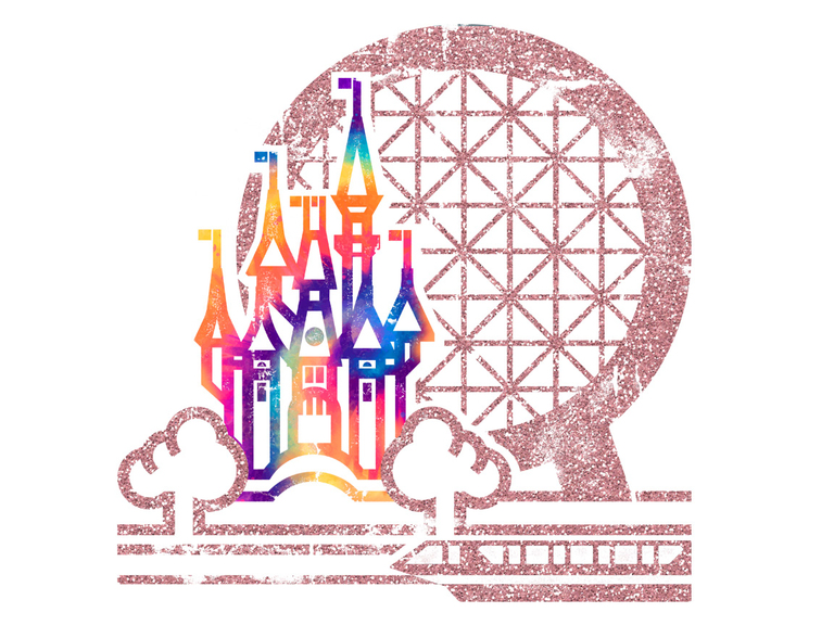 Disney Disneyland Castle Tie Dye Epcot Monorail Print Printable Digital Clipart Graphics Sublimation