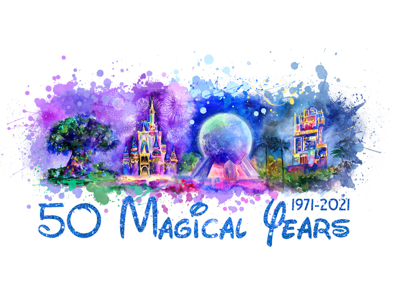 Anniversary 50 th Disney Parks World Magic Kingdom Epcot Animal Print Printable Digital Clipart Graphics Download Sublimation