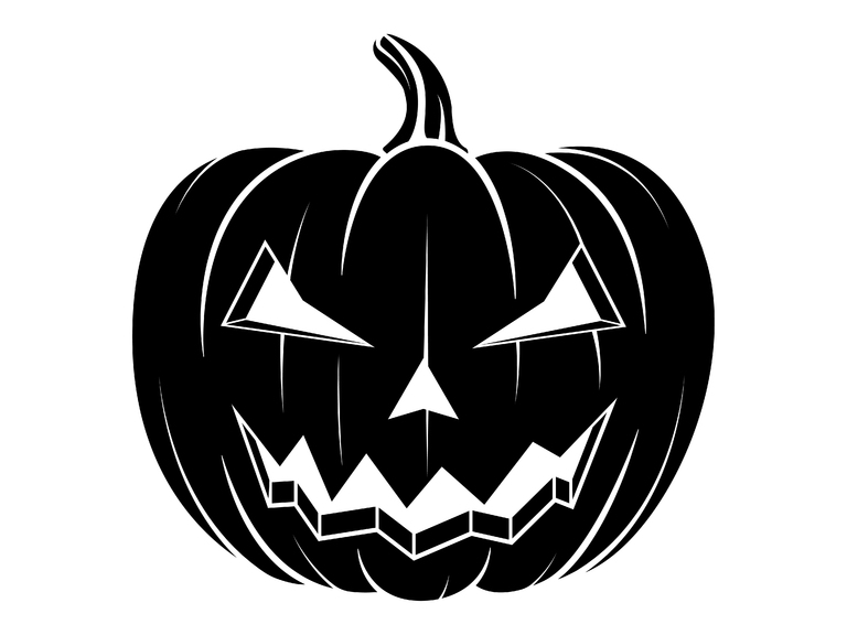 Halloween Pumpkin Jack O Lantern Scary Face