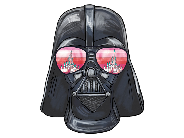Disney Star Wars Darth Vader Retro Vintage Sunglasses Sunset Castle Digital Download Sublimation