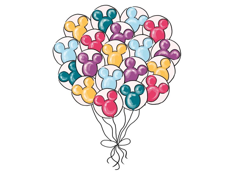 Disney Mickey Balloon Balloons Fashion Print Digital Sublimation Clipart Printable Png