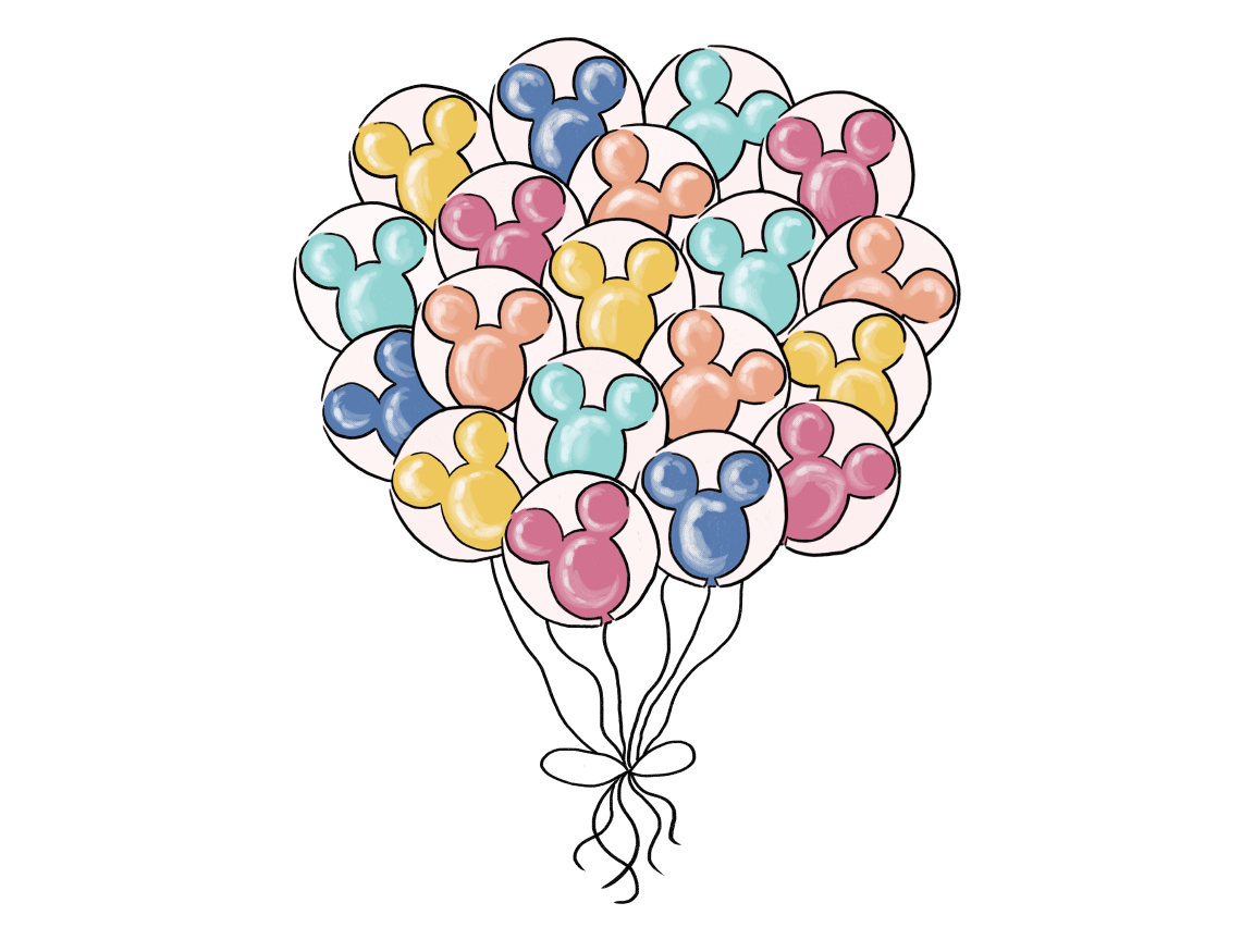 bunch of balloons drawing