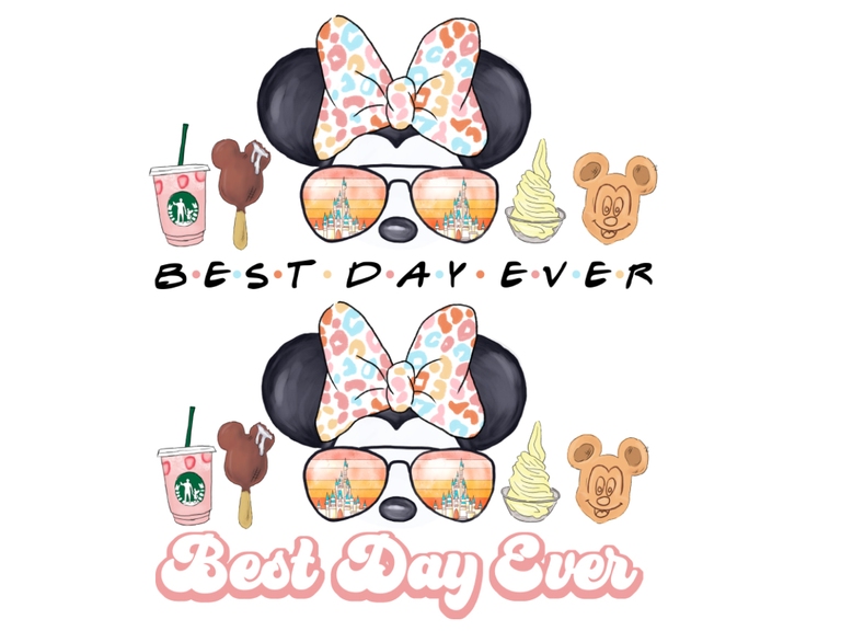 Disney Minnie Sunglasses Castle Retro Leopard Cheetah Snacks Pastel Digital Sublimation Download