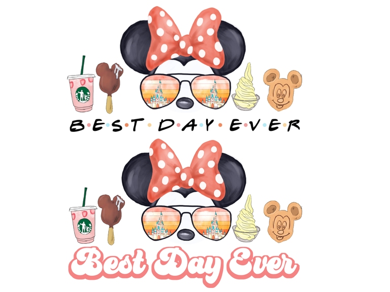 Disney Minnie Sunglasses Castle Retro Snacks Digital Sublimation Download Print Printable