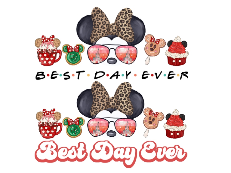 Christmas Minnie Cheetah Retro Sunglasses Snacks Castle Digital Sublimation Download Printable