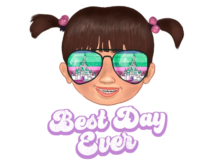 Disney Boo Monsters Inc Sunglasses Retro Sunset Castle Best Day Ever