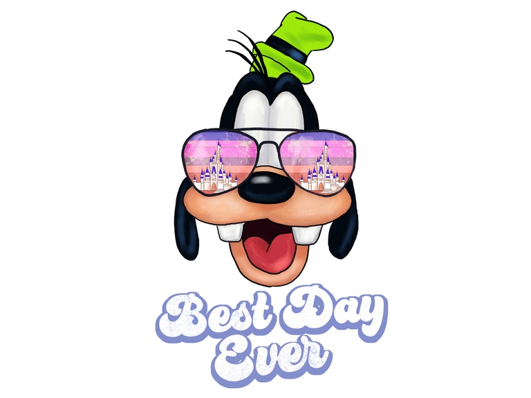 Disney Goofy Castle Sunglasses Retro Sunset Best Day Ever