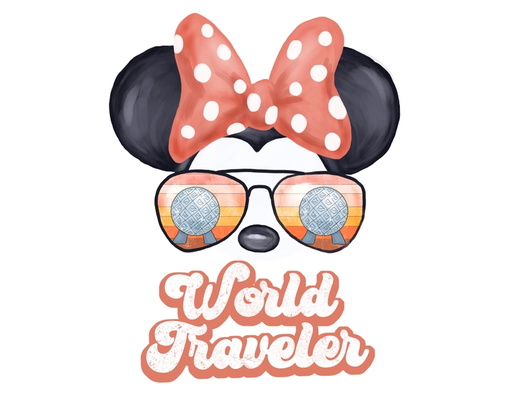 Disney World Traveler Minnie Epcot Sunglasses Retro Sunset Best Day Ever