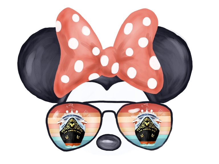 Disney Cruise Ship Minnie Sunglasses Retro Sunset Best Day Ever