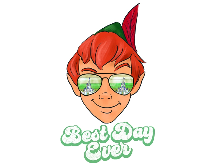 Disney Peter Pan Castle Sunglasses Retro Sunset Best Day Ever