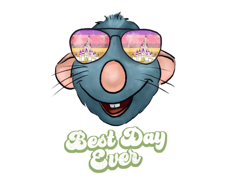 Disney Remy Ratatouille Castle Sunglasses Retro Sunset Best Day Ever