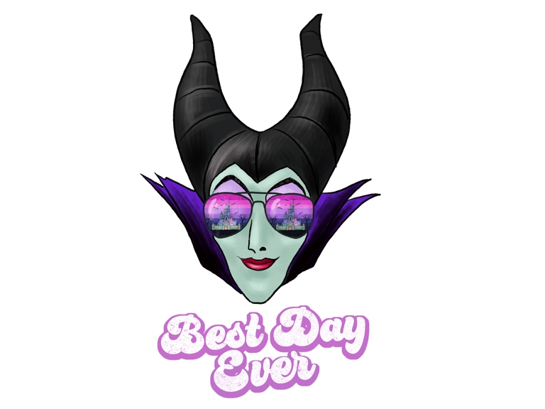 Disney Villains Maleficent Castle Halloween Sunglasses Retro Sunset Best Day Ever