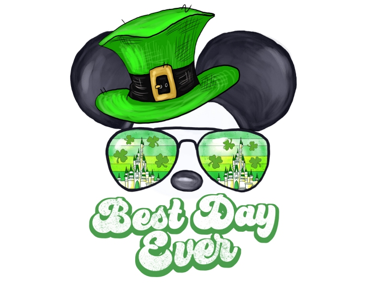 Disney Patrick's Day Mickey Sunglasses Sublimation Digital Download Png Print Printable Graphics