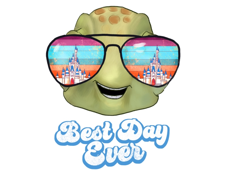 Disney Turtle Squirt Nemo Sunglasses Retro Sunset Best Day Ever