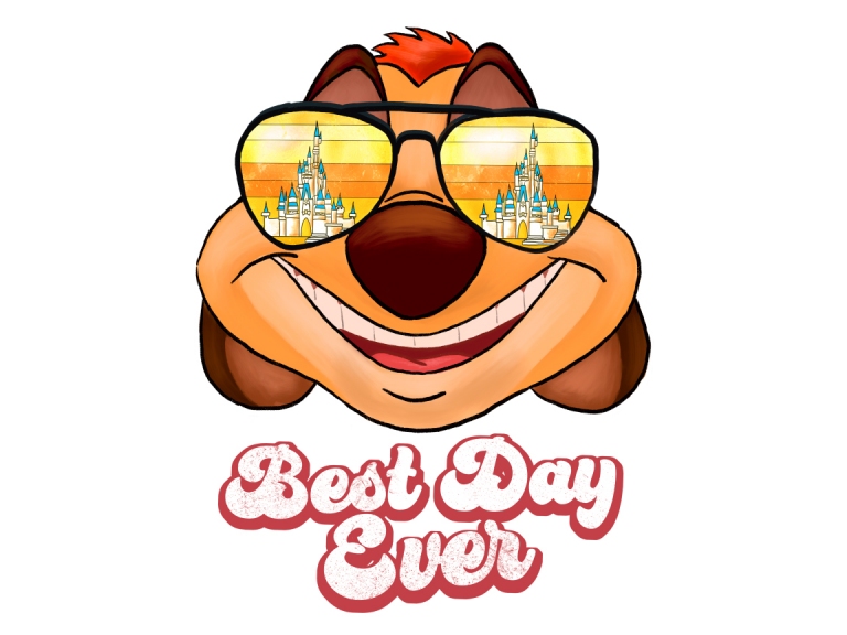 Disney Timon Lion King Sunglasses Retro Sunset Best Day Ever