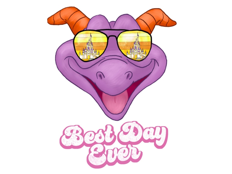 Disney Figment Epcot Sunglasses Retro Sunset Best Day Ever