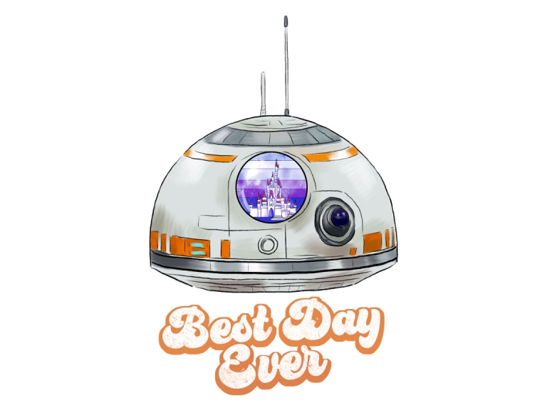 BB8 Disney Star Wars Sunglasses Retro Sunset Best Day Ever
